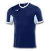 Joma Champion Iv Short Sleeve Shirt (m) Dark Navy-White