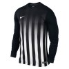 Nike Striped Division II Long Sleeve Football Shirt Black-White-White-1-41180-4558