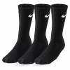 Nike 3 Pack Value Cotton Crew Training Socks Black-(white)