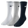 Nike 3 Pack Value Cotton Crew Training Socks Grey Heather-Black-White-Bl