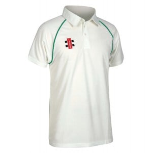 Gray-Nicolls Matrix Cricket Shirt Short Sleeve Ivory-Green