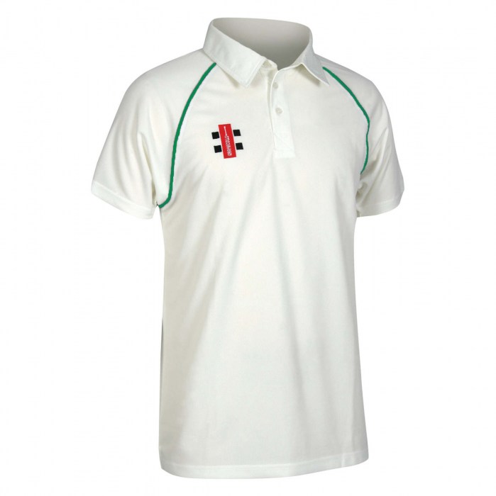 Gray-Nicolls Matrix Cricket Shirt Short Sleeve Ivory-Green