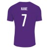 Errea Lennox Short Sleeve Shirt Purple-White
