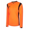 Umbro Spartan Long Sleeve Football Shirt Shocking Orange-Black