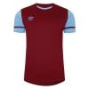 Umbro Cavelle Jersey SS - New Claret/Sky Blue