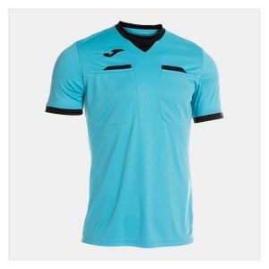 Joma Respect III Short-Sleeve Referee Shirt - Fluorescent Turquoise/Black