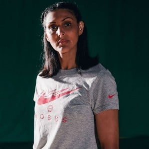 England Netball Womens Nike Swoosh Country Tee - Dark Grey Heather
