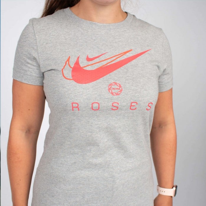 England Netball Womens Nike Swoosh Country Tee - Dark Grey Heather