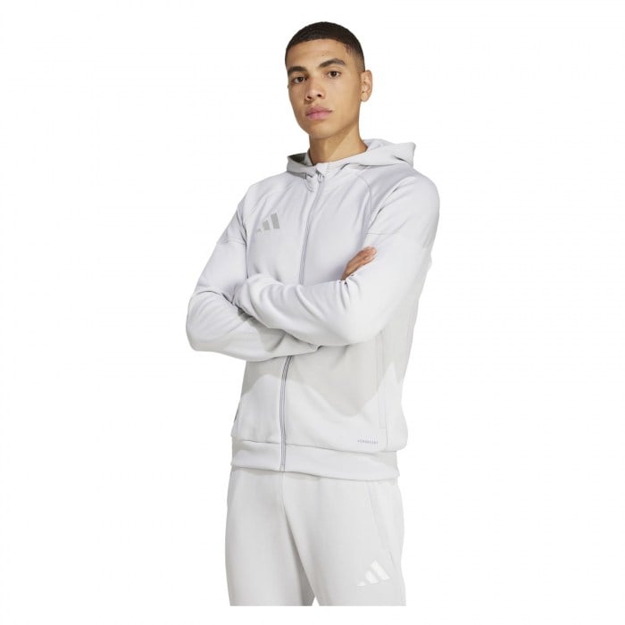 adidas Tiro 25 Travel Full-Zip Hoodie - Team Light Grey