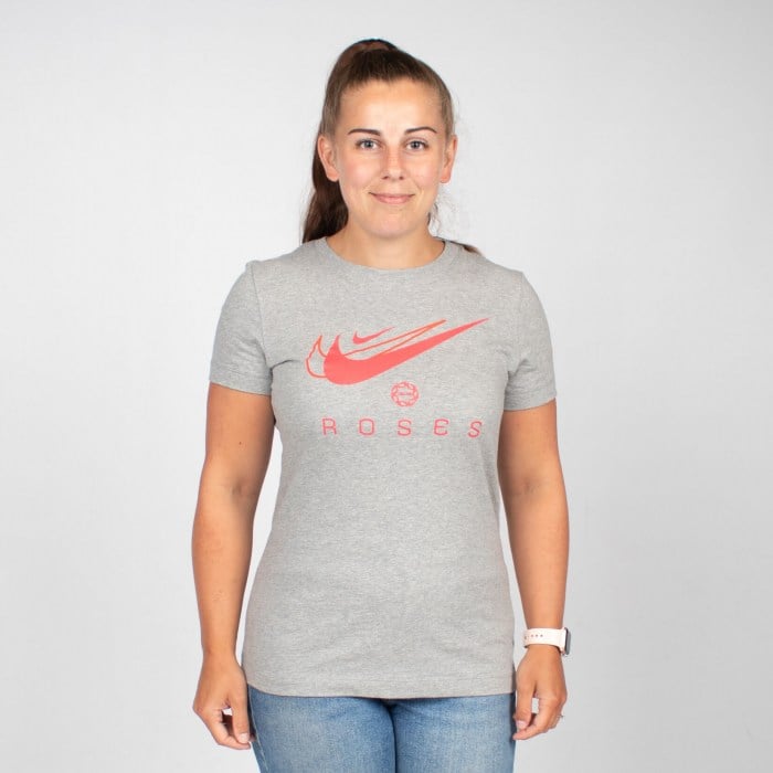 England Netball Womens Nike Swoosh Country Tee - Dark Grey Heather