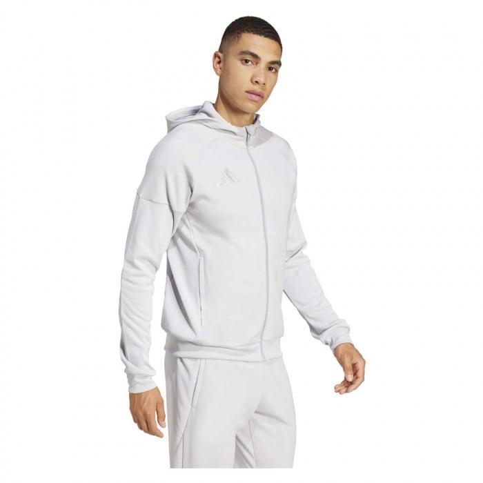adidas Tiro 25 Travel Full-Zip Hoodie - Team Light Grey