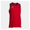 Joma Cancha Basketball Sleeveless T-Shirt - Red/Black/White
