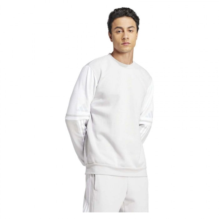 adidas Squadra 25 Sweat Crew Top - Team Light Grey/White