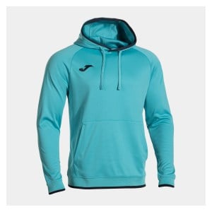 Joma Combi Premium Hooded Sweatshirt - Fluorescent Turquoise/Dark Navy