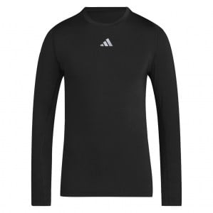 adidas Techfit Long-Sleeve Tee - Black/White