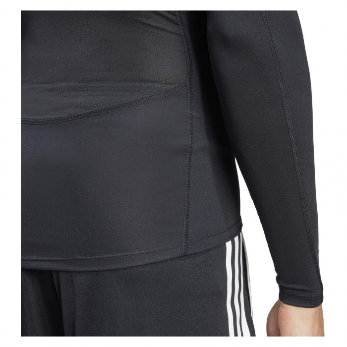 adidas Techfit Long-Sleeve Tee - Black/White