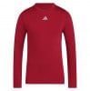 adidas Techfit Long-Sleeve Tee - Team Power Red/White