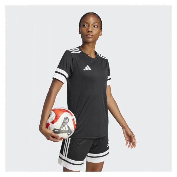 adidas Squadra 25 Short-Sleeve Jersey (W) - Black/White