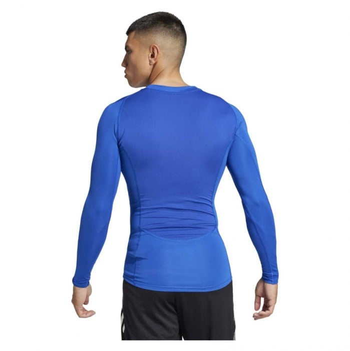 adidas Techfit Long-Sleeve Tee - Team Royal Blue/White