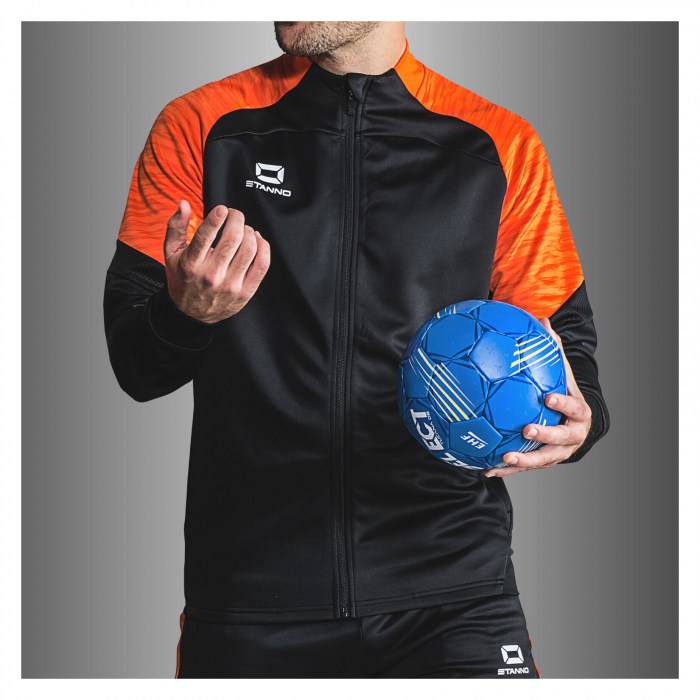 Stanno Bolt Full Zip Top - Black/Orange
