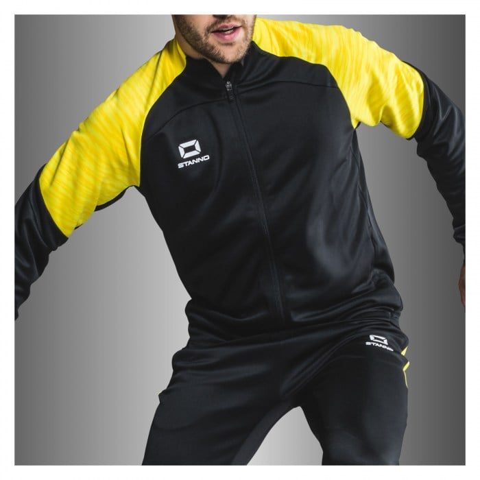 Stanno Bolt Full Zip Top - Black/Yellow