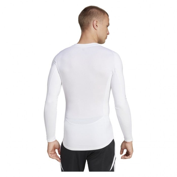 adidas Techfit Long-Sleeve Tee - White/Black