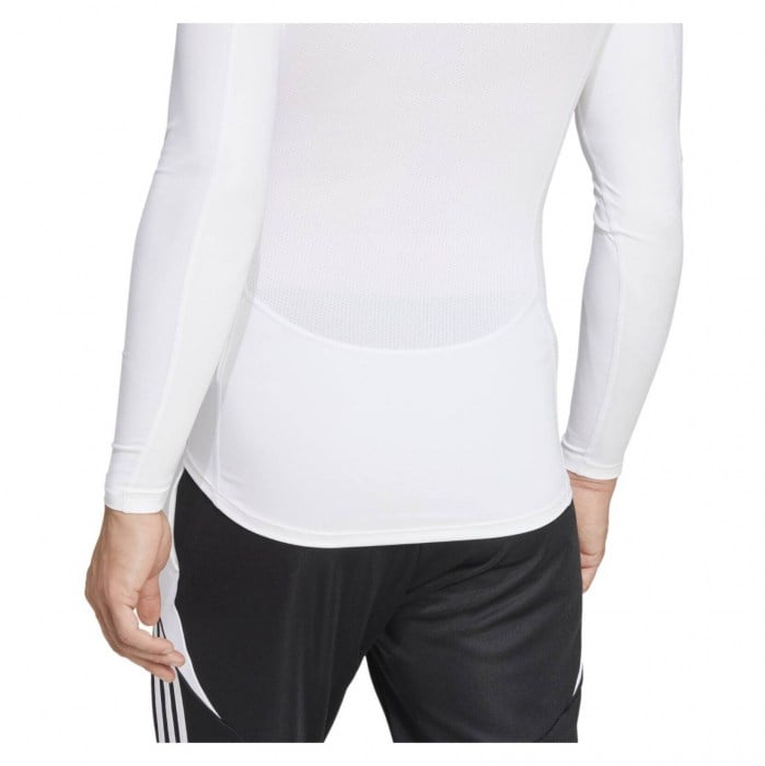 adidas Techfit Long-Sleeve Tee - White/Black