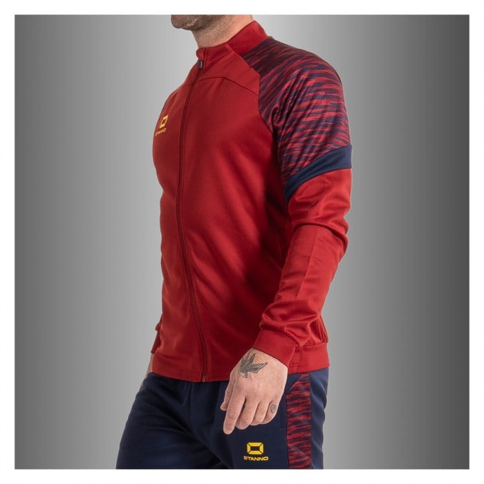 Stanno Bolt Full Zip Top - Dark Red/Navy