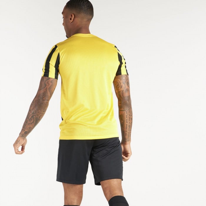 Nike Striped Division IV Short Sleeve Jersey Tour Yellow-Black-White