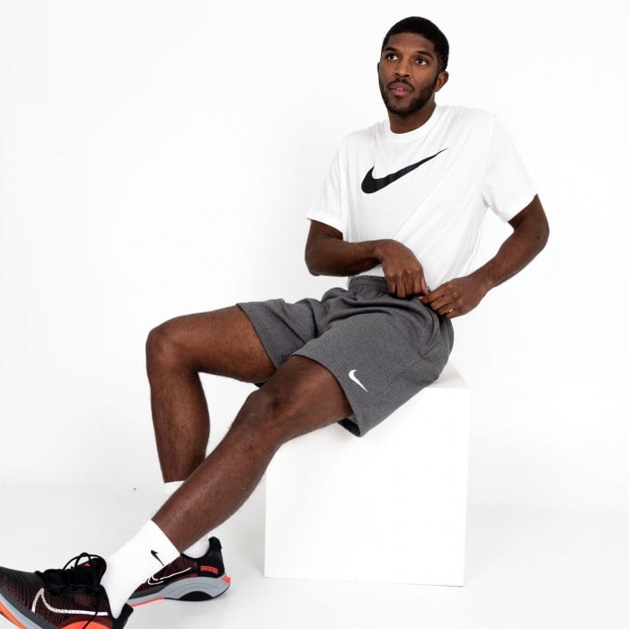 Nike Team Club 20 Fleece Shorts (M) Charcoal Heathr-White-White