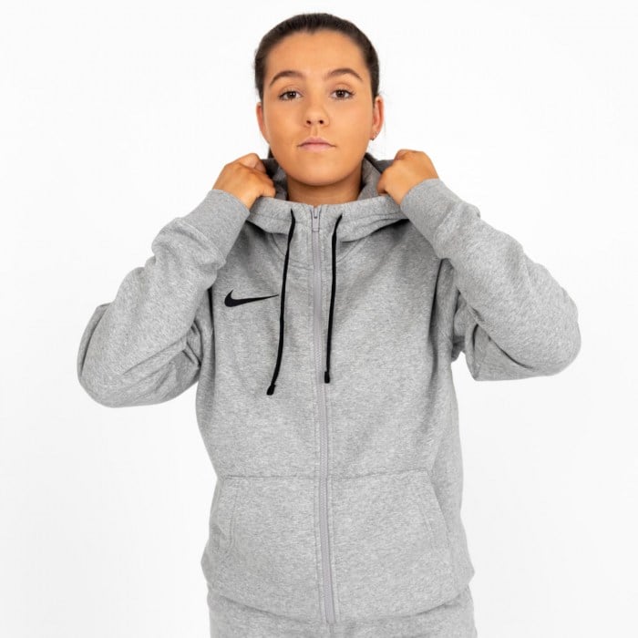 Nike Team Club 20 Fleece Full-Zip Hoodie (M) Dk Grey Heather-Black-Black