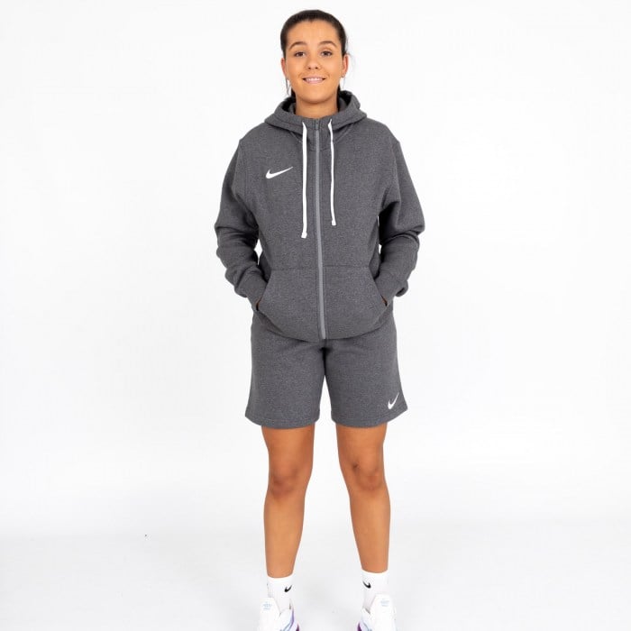 Nike Team Club 20 Fleece Full-Zip Hoodie (M) Charcoal Heathr-White-White