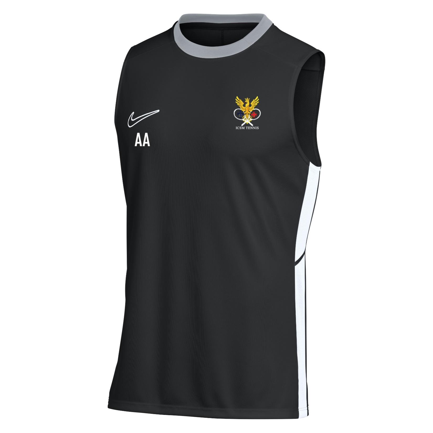 Nike Dri-FIT Academy 25 Sleeveless Top - Black/White/White