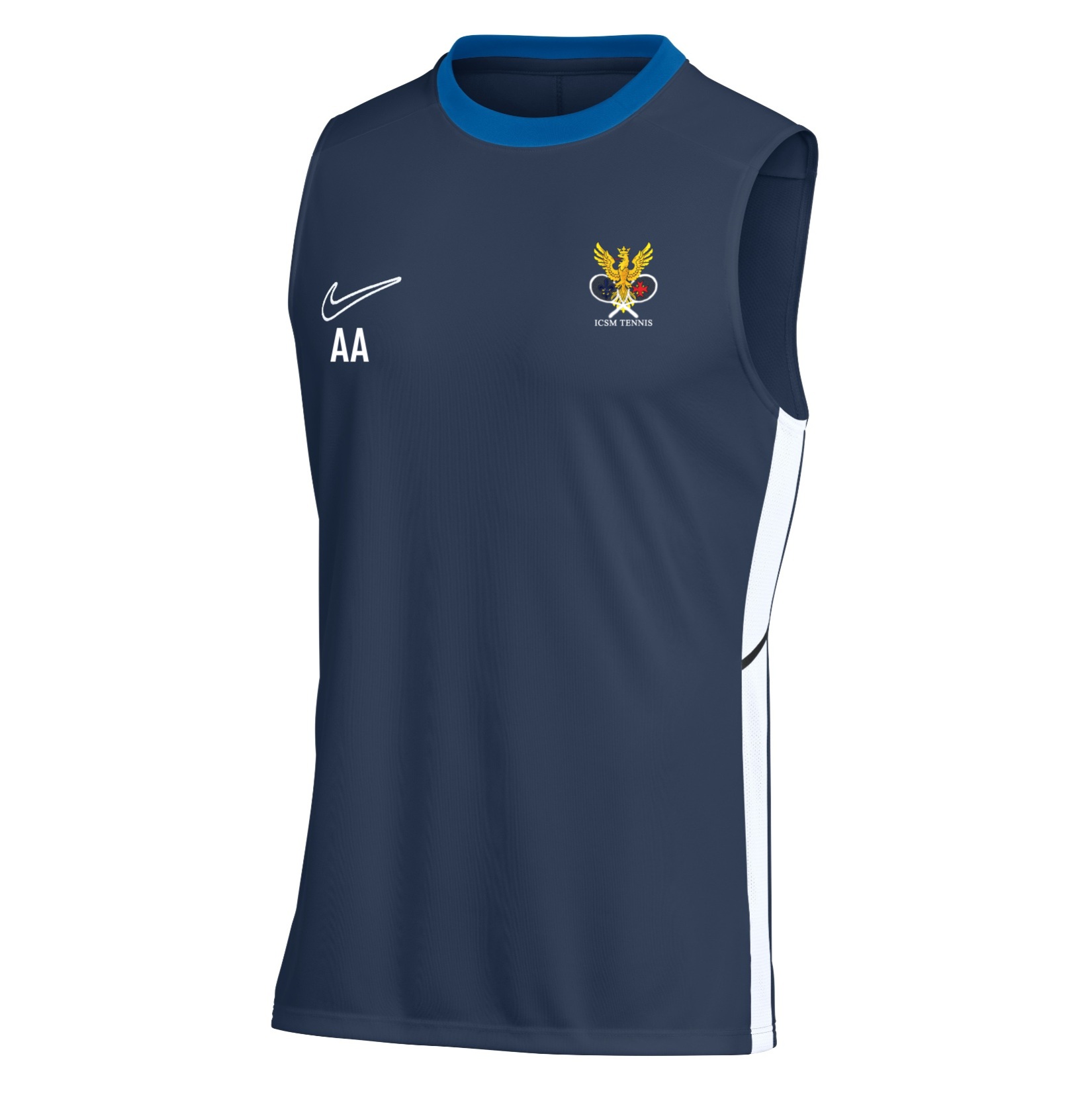 Nike Dri-FIT Academy 25 Sleeveless Top - Obsidian/Royal Blue/White