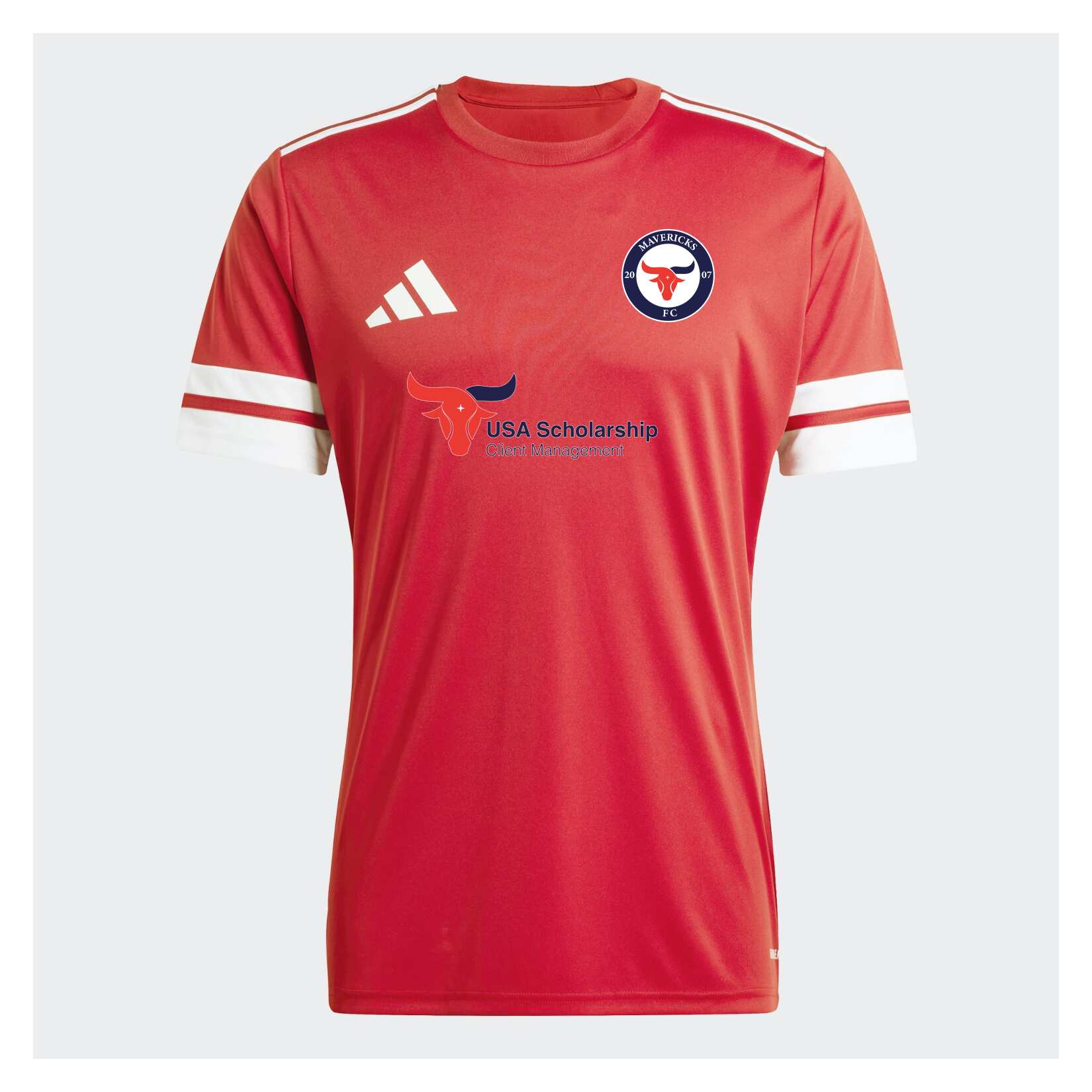 adidas Squadra 25 Short-Sleeve Jersey - Team Power Red/White