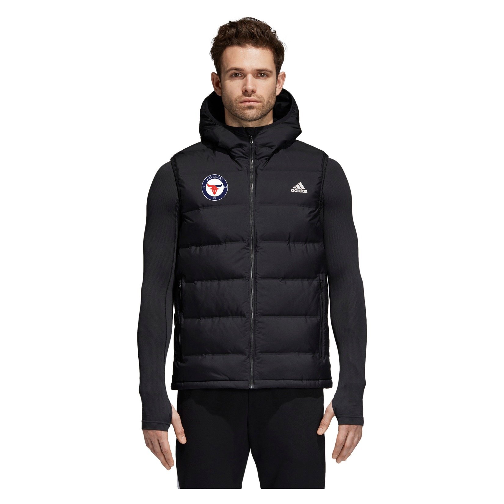 adidas-SS Helionic Down Vest - Black