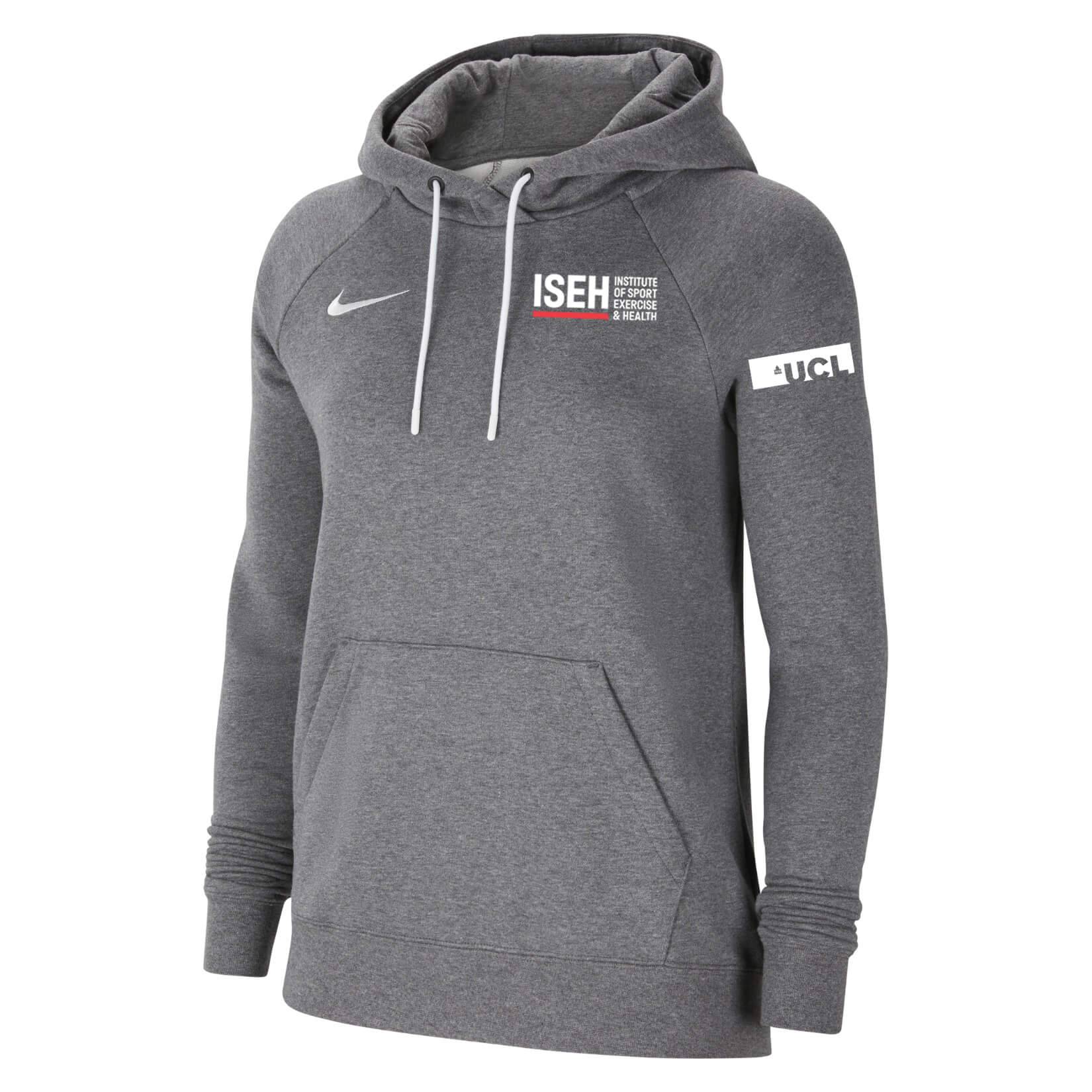 Nike Womens Team Club 20 Hoodie (W) Charcoal Heather-White-White