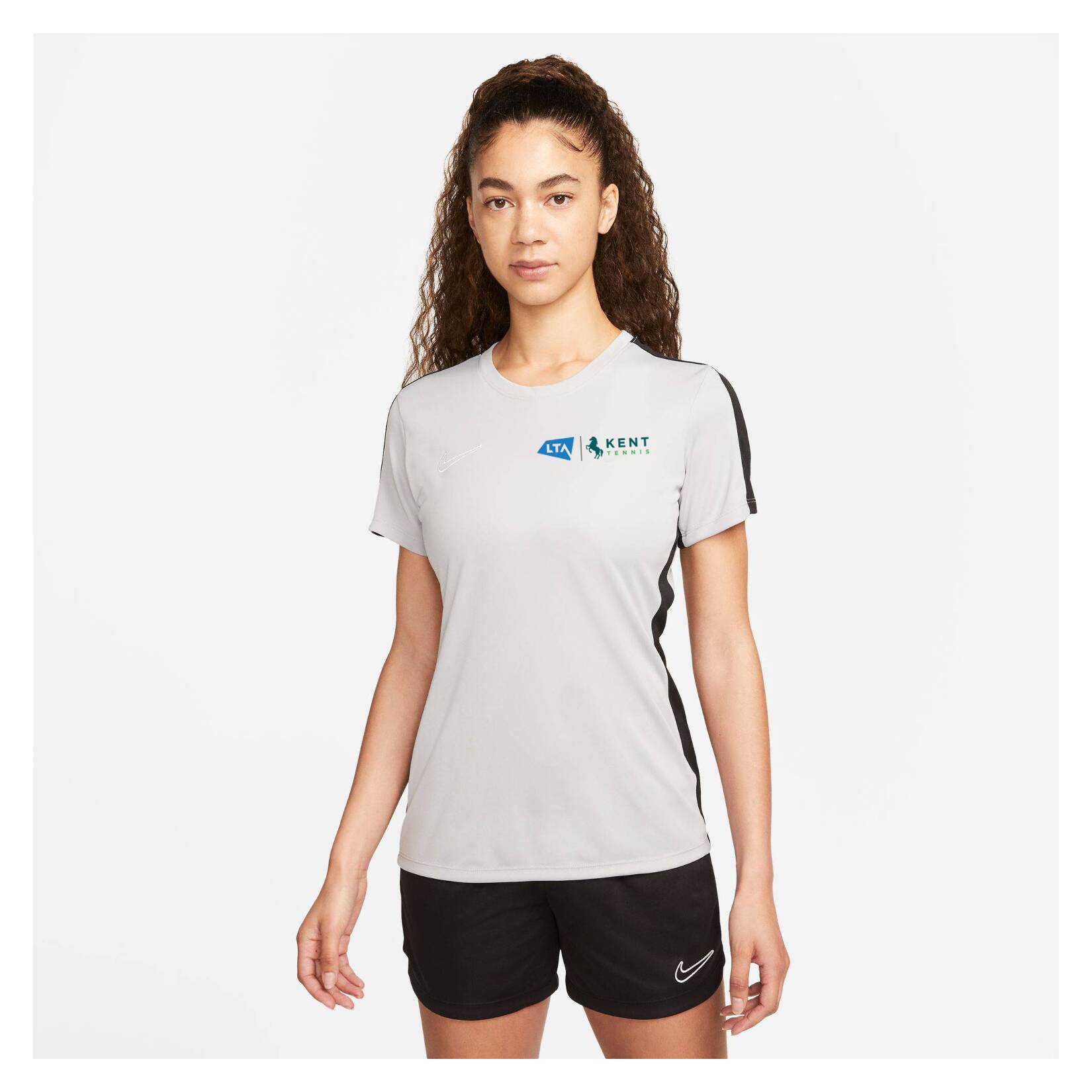 Nike Academy 23 Short Sleeve Training Top (W) - Wolf Grey/Black/White
