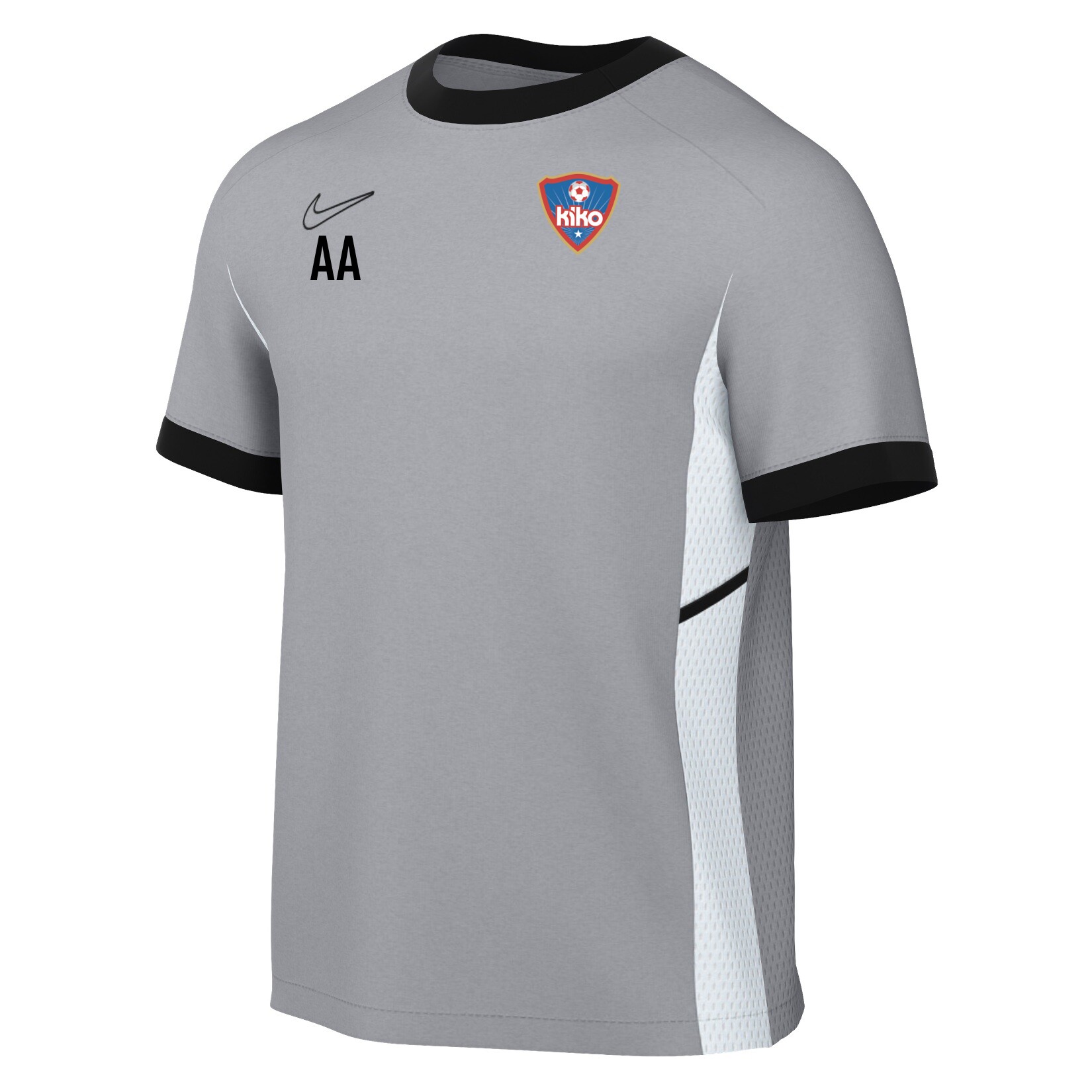 Nike Academy 25 Short-Sleeve Training Top - Wolf Grey/Black/White