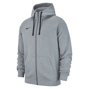 Nike Team Club 19 Full Zip Hoodie Dk Grey Heather-Dark Steel Grey-Black