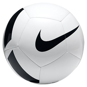 Nike PITCH TEAM TRAINING FOOTBALL White-Black