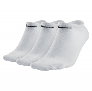 Nike 3 PACK OF NO SHOW TRAINING SOCKS White-(black)