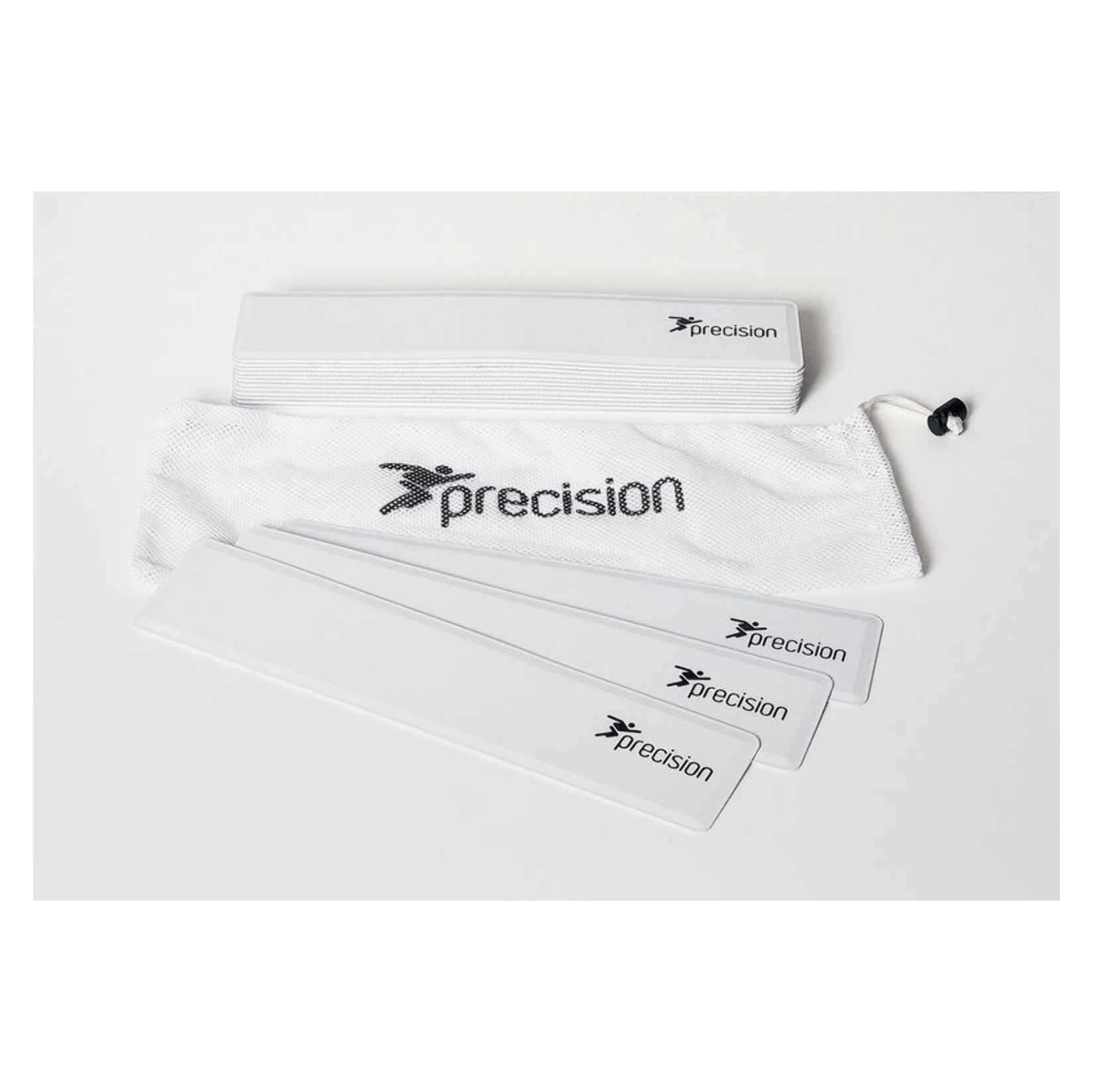 Precision Rectangular Shaped Rubber Markers ( Set of 15 ) White
