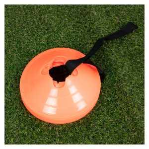 10 Saucer Cone Marker Set with Carry  Strap Fluo Orange