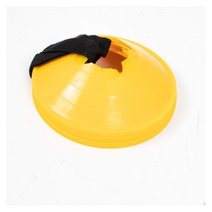 10 Saucer Cone Marker Set with Carry  Strap Yellow