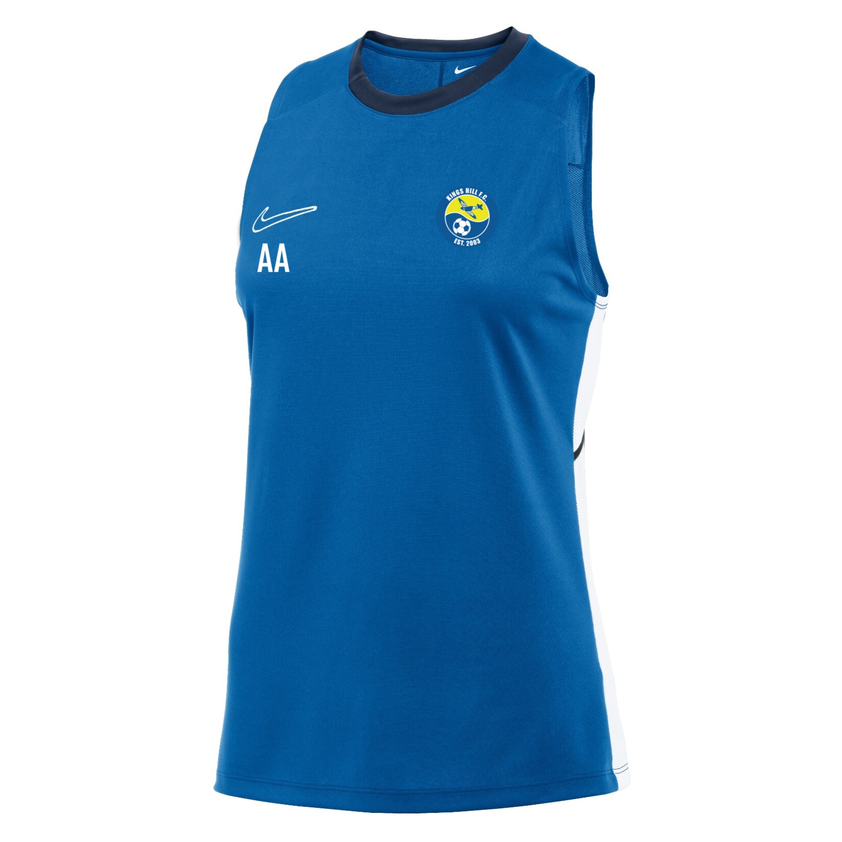 Nike Dri-FIT Academy 25 Sleeveless Top (W) - Royal Blue/Obsidian/White
