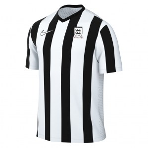 Nike Striped Division V Short-Sleeve Jersey - White/Black/Black