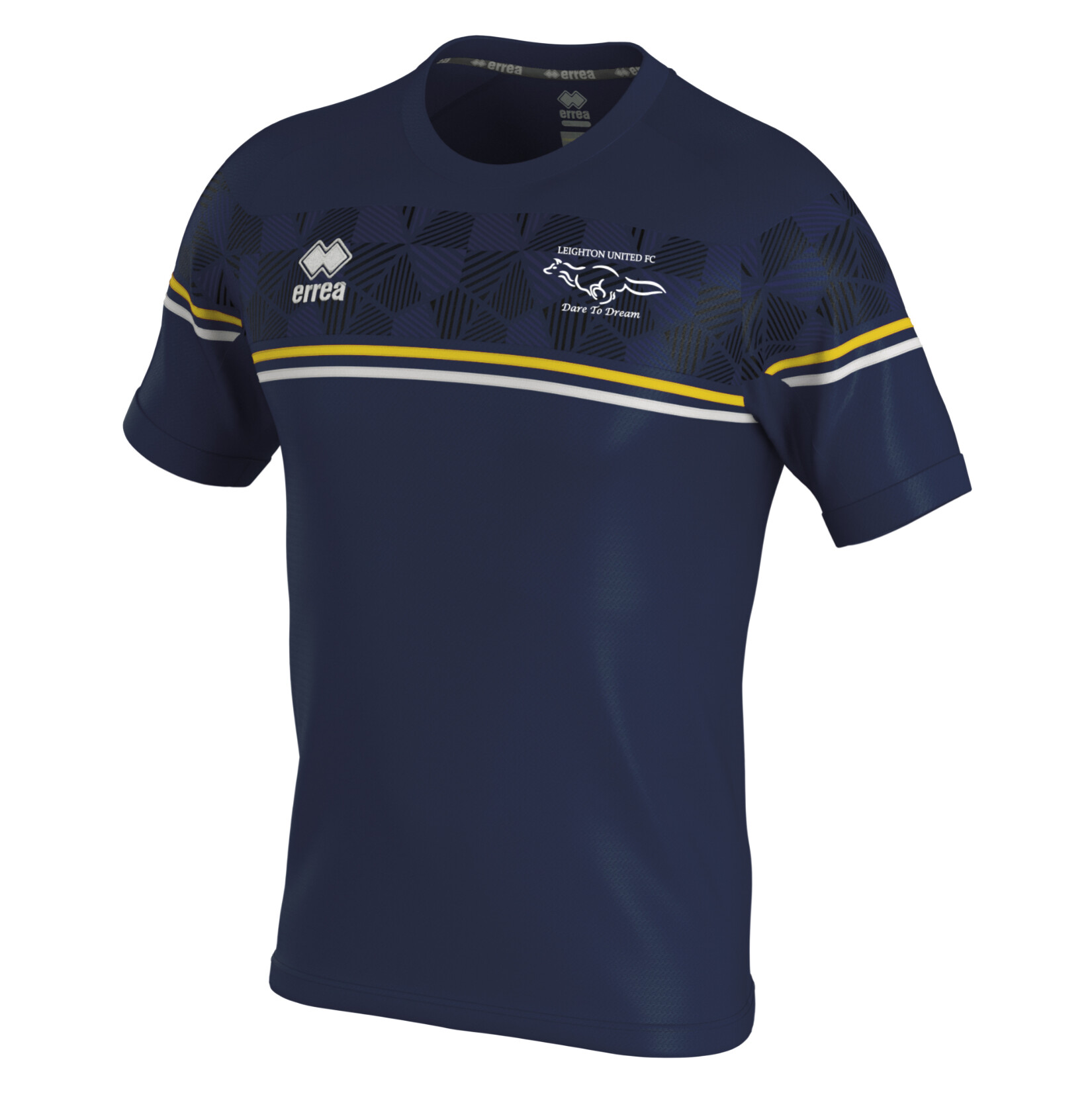 Errea DIAMANTIS SHORT SLEEVE SHIRT - Navy/Yellow/White