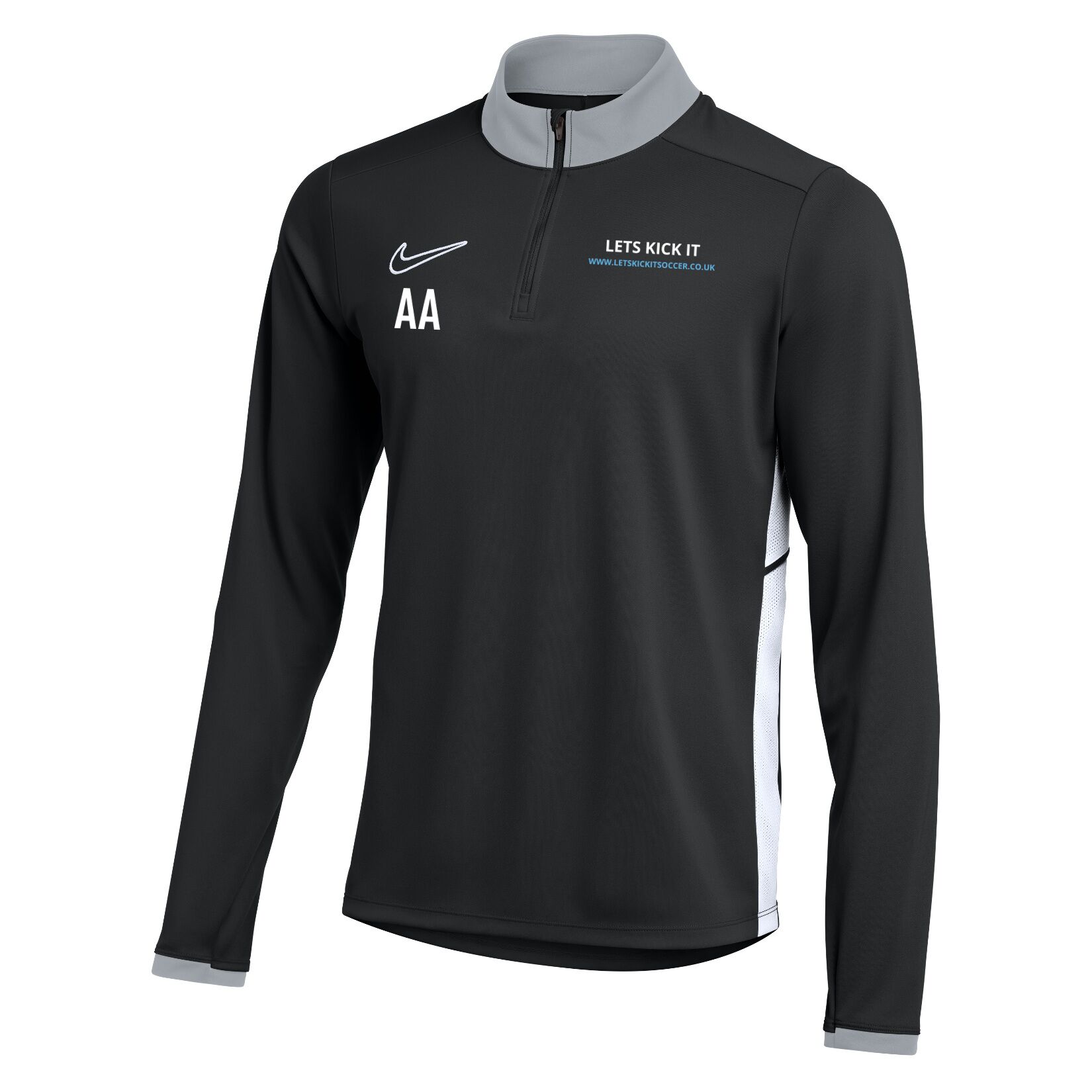 Nike Dri-FIT Academy 25 Drill Top - Black/White/White