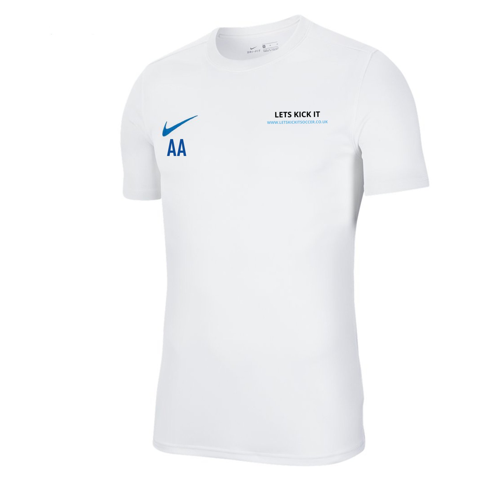 Nike Park VII Dri-FIT Short Sleeve Shirt - White/Royal Blue